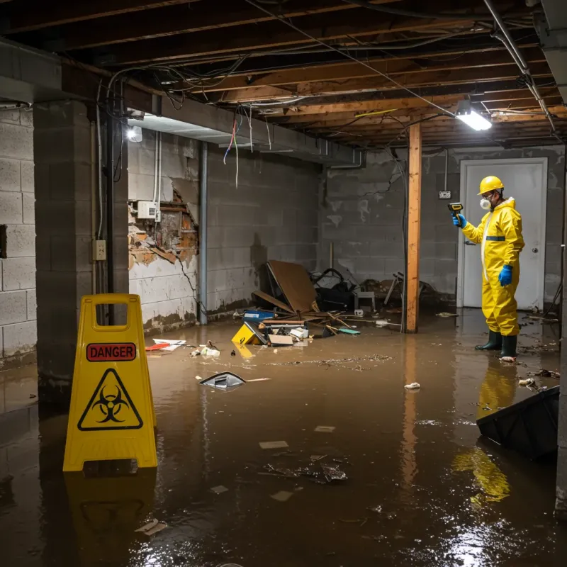 Flooded Basement Electrical Hazard in Hancock County, IA Property